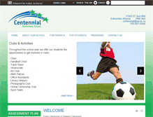 Tablet Screenshot of centennial.epsb.ca